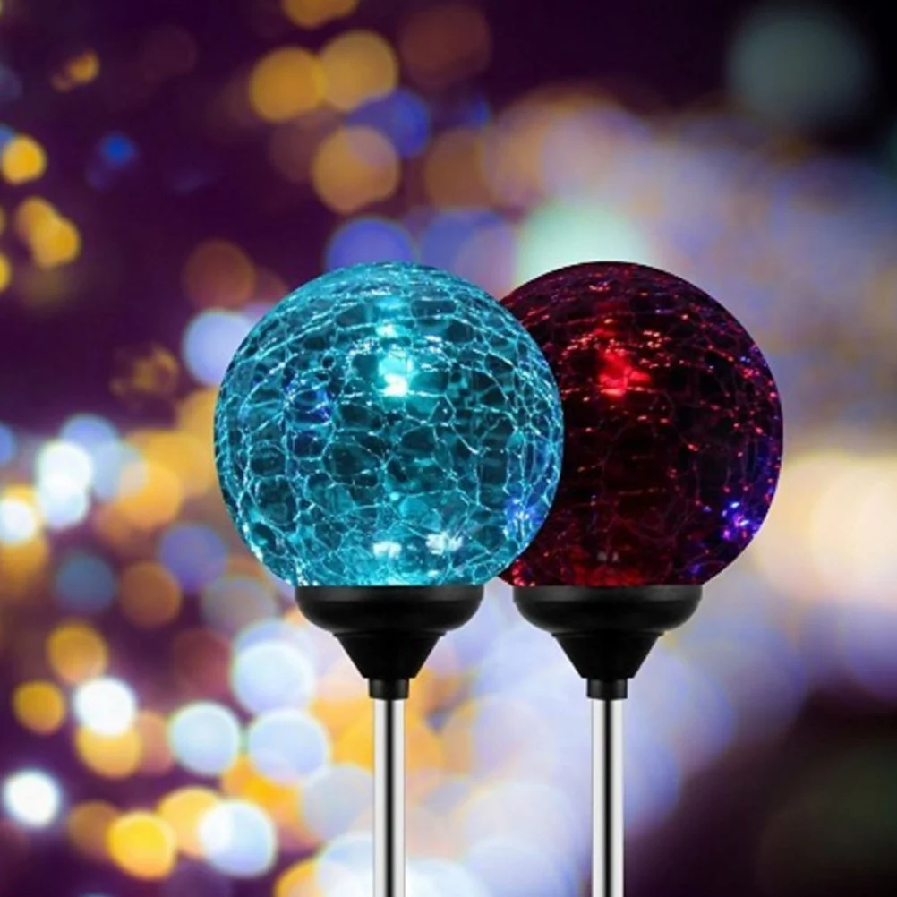 

4 шт. садовые светильники на солнечных батареях с изменением цвета, водонепроницаемые, для газона, двора, патио, дорожек, наружного освещения