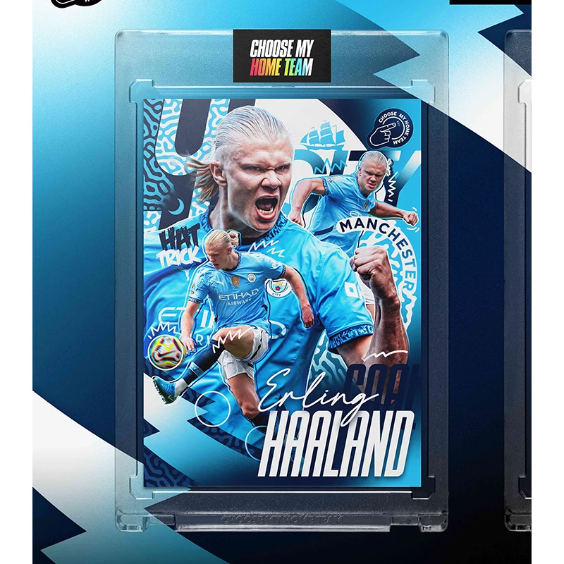 Panini Football DIY Homemade Collectible Cards Cristiano Ronaldo Neymar Messi Mbappe Haaland Olmo Festive gifts Suarez Benzema