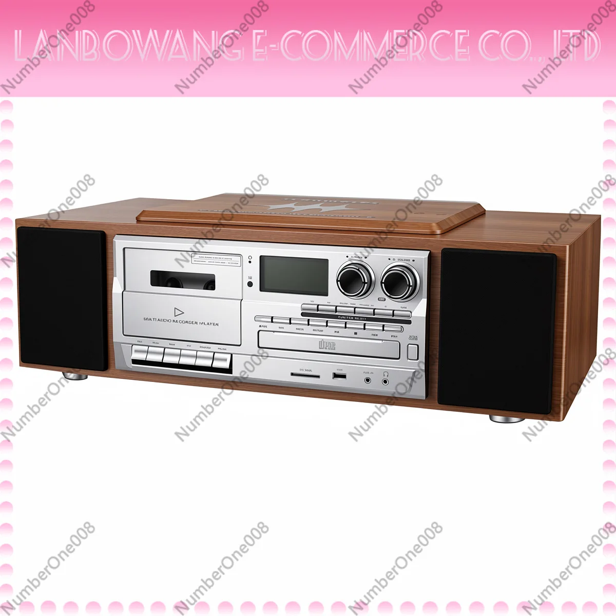 Retro Tape CD Player Bluetooth Speaker HiFi Level Sound Quality Independent Cavity High Power Home Atmosphere Ornament