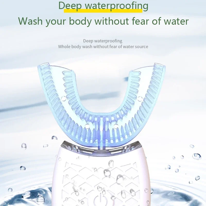 음파 충격 회전 깨끗한 전동 칫솔 - 방수, 고속 충전, 스마트 타이머 - 휴대용 및 조용함