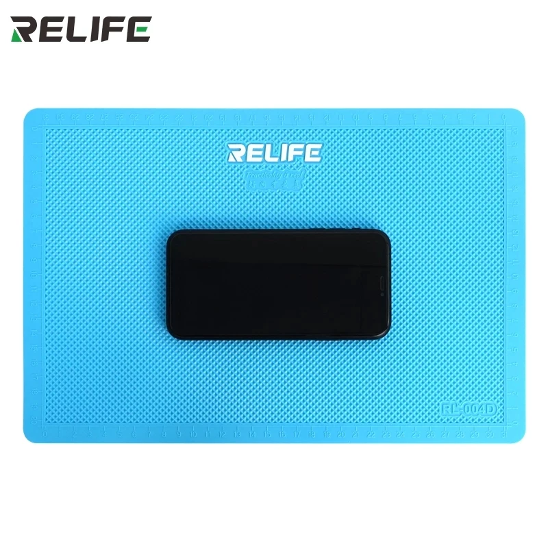 RELIFE RL-004D Heat Insulation Silicone Pad Anti-Slip Soldering Rework Mat for Mobile Phone Tablet Watch Film Repair Tools