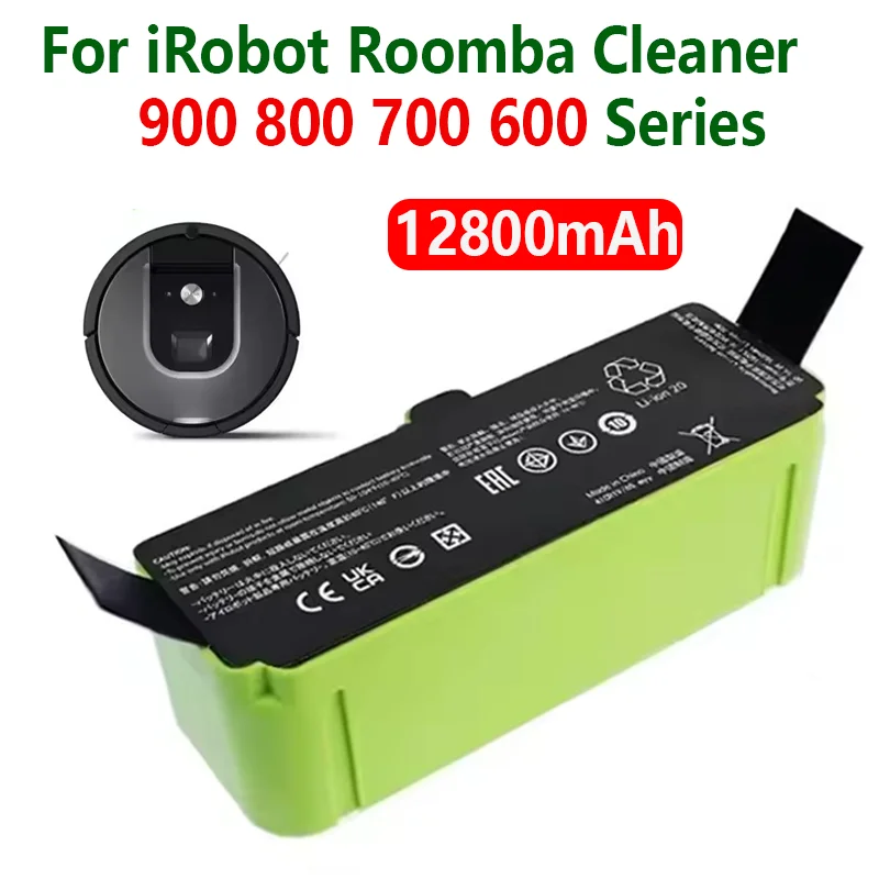 12800mAh Lithium Ion Battery For iRobot Roomba Cleaner 900 800 700 600 Series 960 980 981 965 895 695 692 690 680 675 890 860