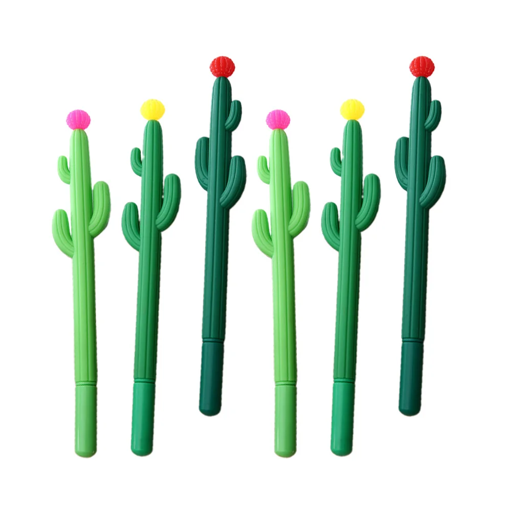 

10pcs Cactus Ballpoint Pen Plant Design Student Writing Tool Stationery Supplies For School Office Drawing Signing Random Color