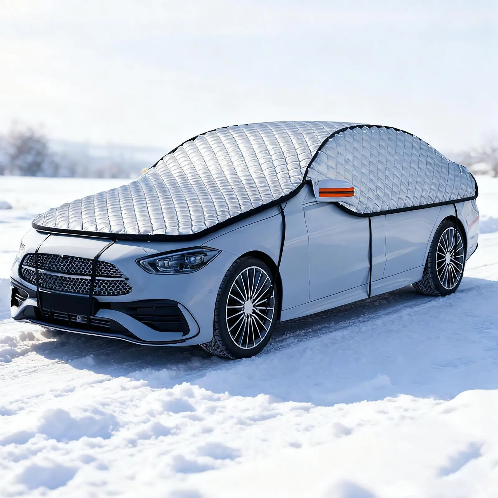 

Автомобильный снежный чехол, антиморозный зимний автомобиль, полное покрытие, полудлинный автомобильный чехол для улицы, холодной погоды, грузовика, фургон