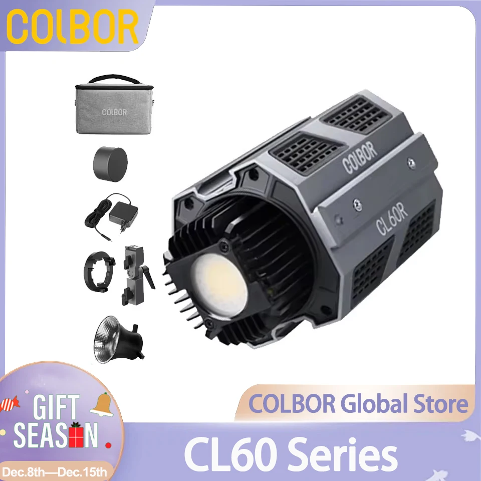 COLBOR CL60 COB video Light Shooting Camera Flash Photography Lighting 2700K-6500K RGB For Youtube tiktok Video Lamp APP Control