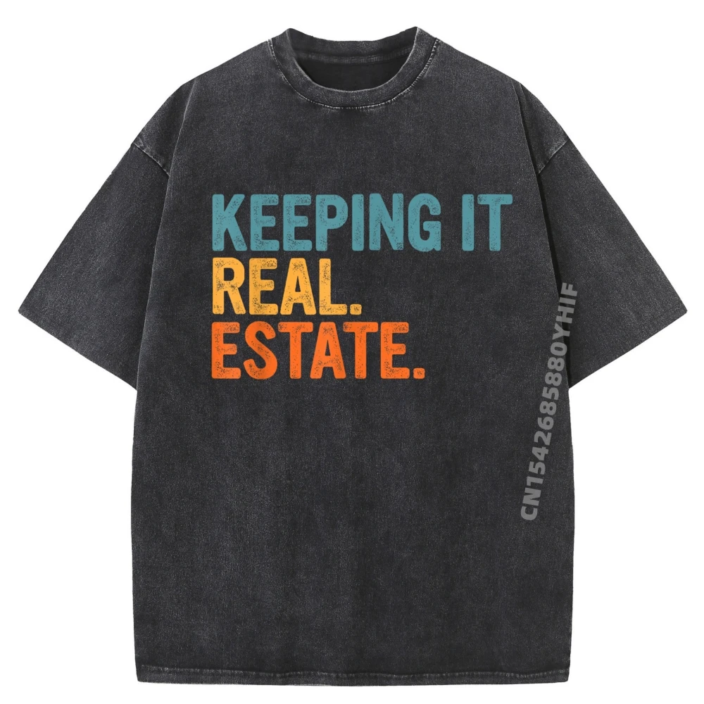 

Футболки Keeping It a Real Estate Идея подарка Мужские топы с принтом Футболки с графическим рисунком Семейные футболки Повседневная одежда Роскошная дизайнерская стираная рубашка