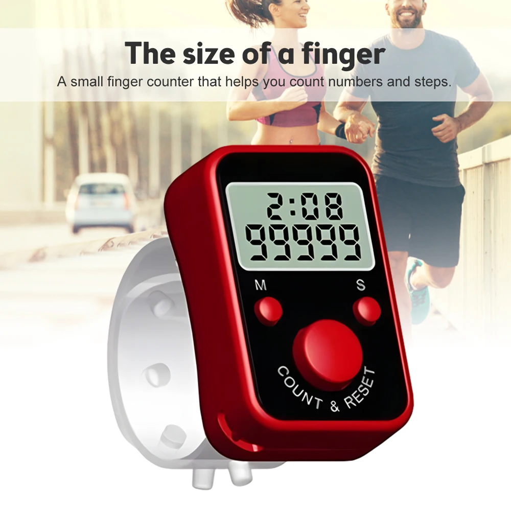 Finger Counter Luminous Finger Ring Electric Digital Display Tally Counter StitchsMarker Sewing Weave BuddhasPray Soccer