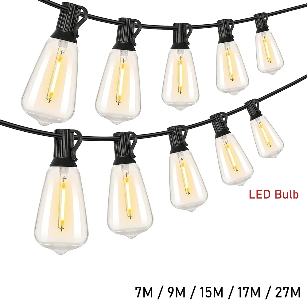 

Светодиодная гирлянда Festoon Globe ST38 для улицы, для дня рождения, кемпинга, сада, декора, уличных фонарей, патио, заднего двора