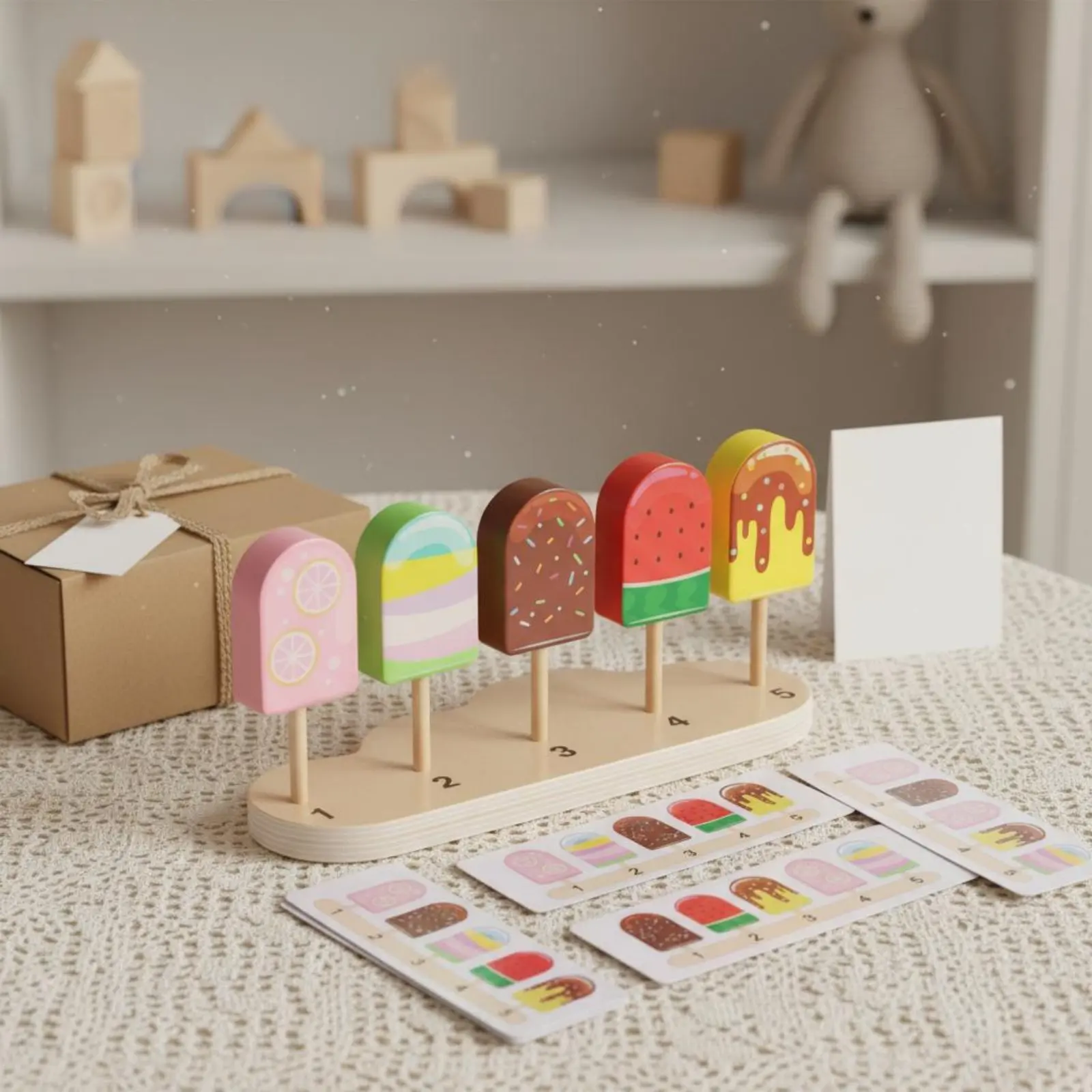 

Игрушка для сопоставления цветов в виде мороженого: Учимся играя! Набор для сопоставления мороженого, развивающая игрушка-загадка, улучшающая координацию рук.