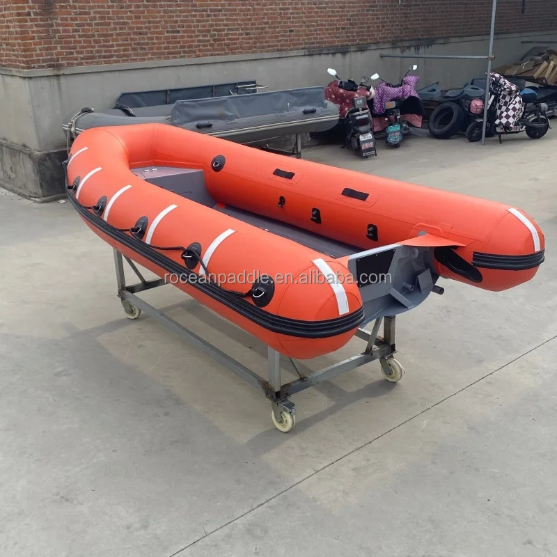 Customizable Aluminum RIB 350, PVC/Hypalon Rigid Inflatable Boat For Commercial & Leisure Use