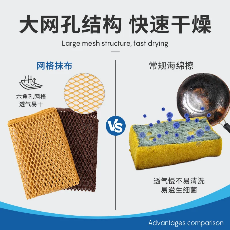 

Сетчатая ткань для мытья посуды, антипригарная губка для мытья масляной плиты, быстросохнущая сетка для чистки газовой плиты, тряпка, инструменты для чистки кухни