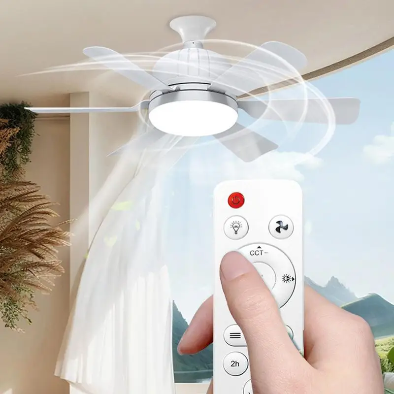 E27/ E26 Socket Ceiling Fan 3 Speed Ceiling Fan with Remote 3 Color Dimmable Silent Ceiling Fan Ceiling Fan with Lights for Room