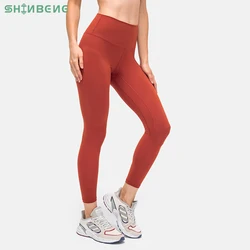 SHINBENE-Leggings de fitness athlétique taille haute pour femme, collants de sport, pantalons de yoga, doux au beurre, drapeau nu, extensible, classique, 2.0