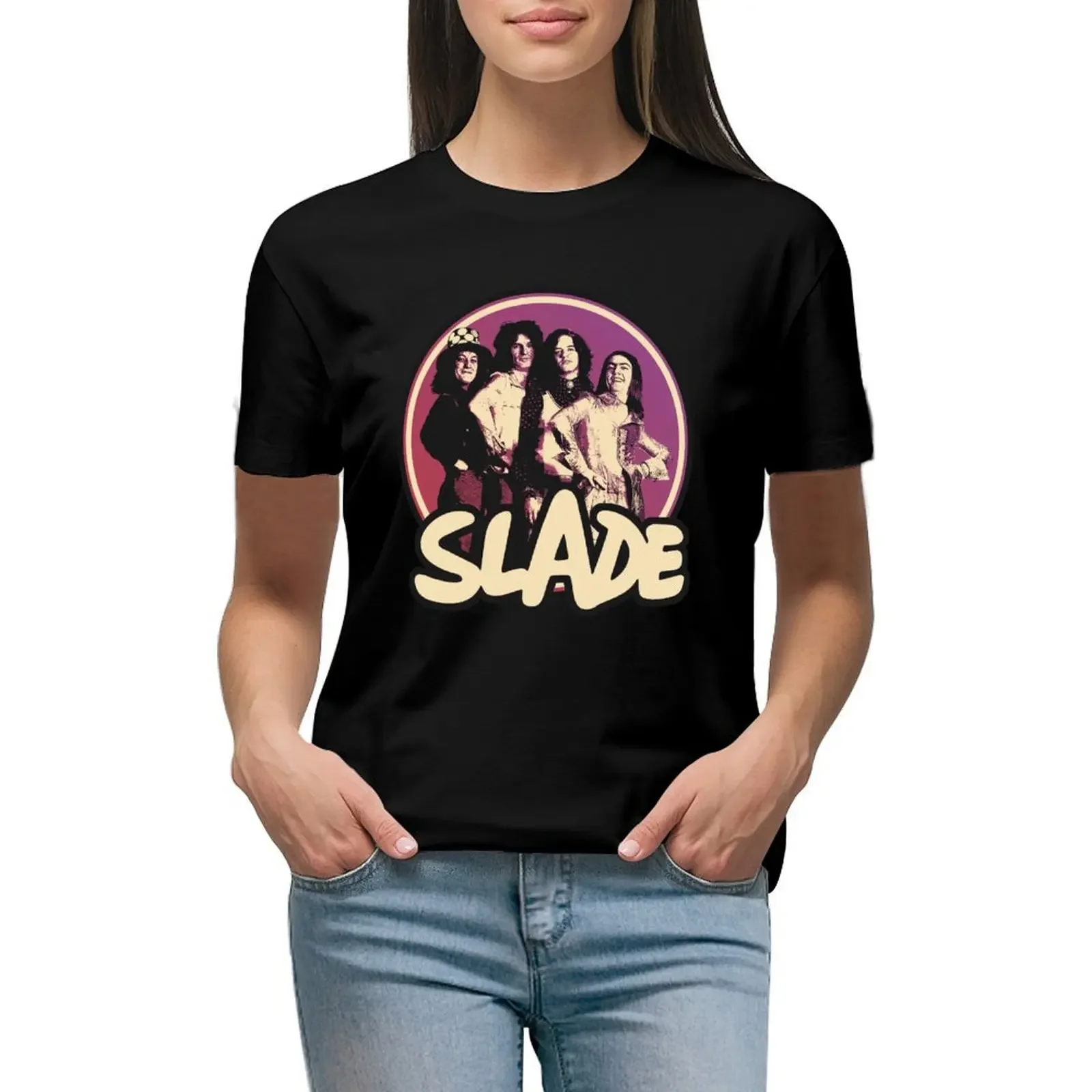 

Slade Band Glam Rock T-Shirt anime vintage anime clothes plus size tops tshirts woman