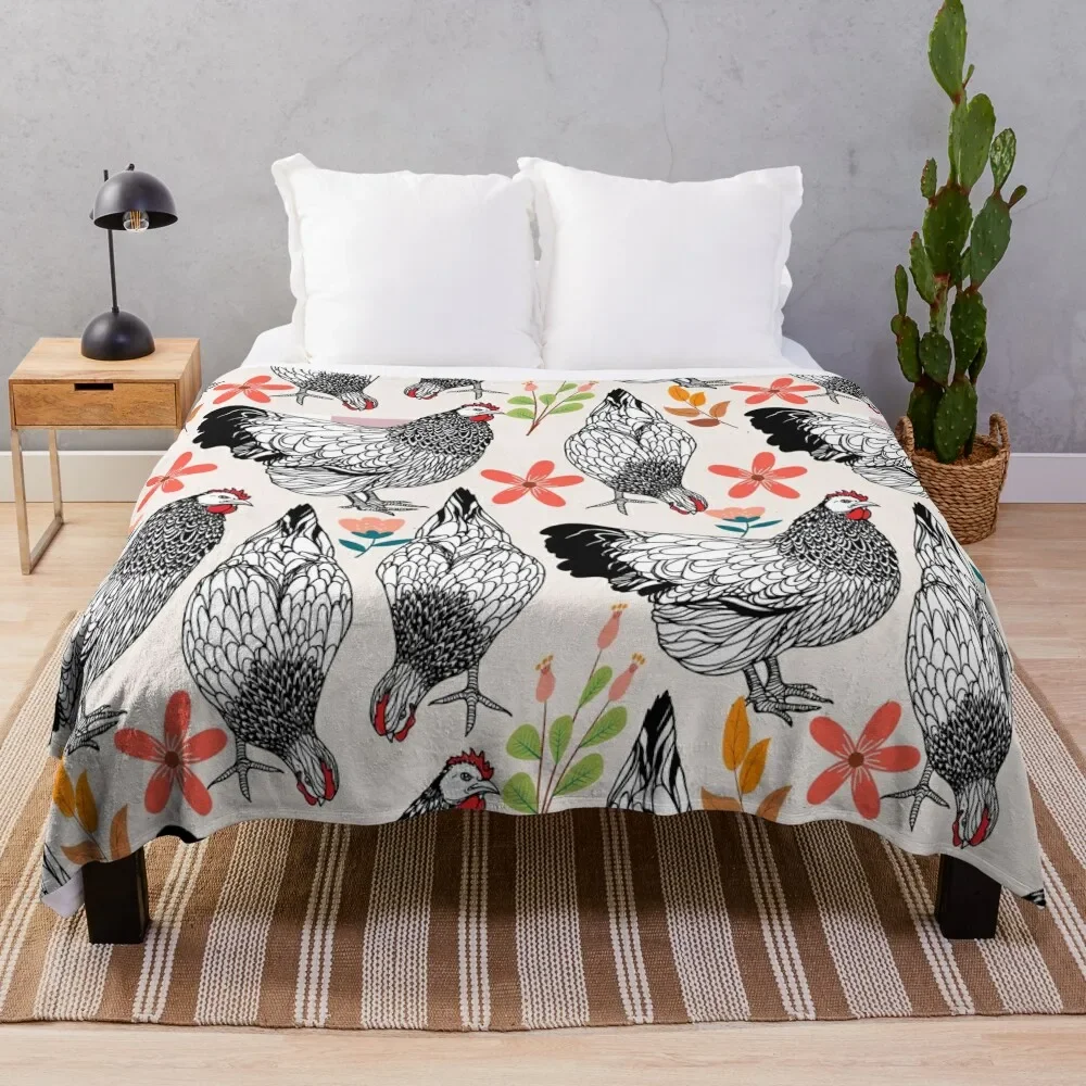 

chicken pattern Throw Blanket funny gift Bed For Decorative Sofa Blankets