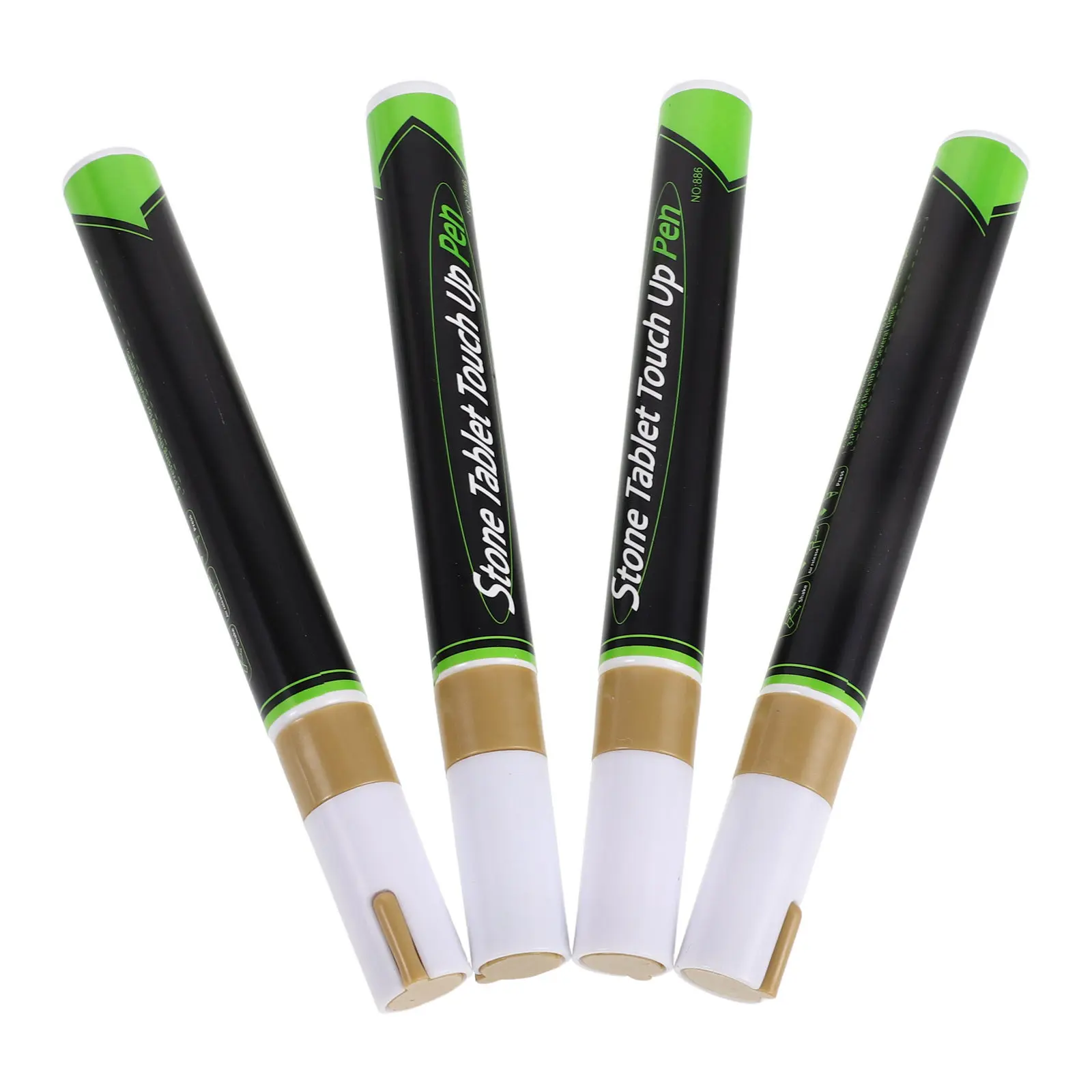 

4Pcs Cemetery Monument Pen Golden Headstone Marker Weatherproof Outdoor Granite Memorial Lettering Repair Touch Up Marker