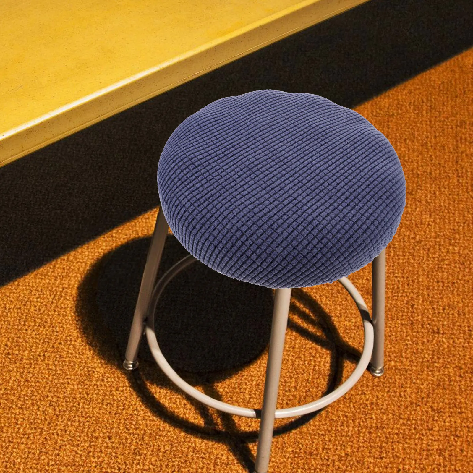 

Round Stool Cover Chair Protector Home Use Anti Dust Polyester Covers for Dining Chairs Kitchen Banquet Universal Seat Covers