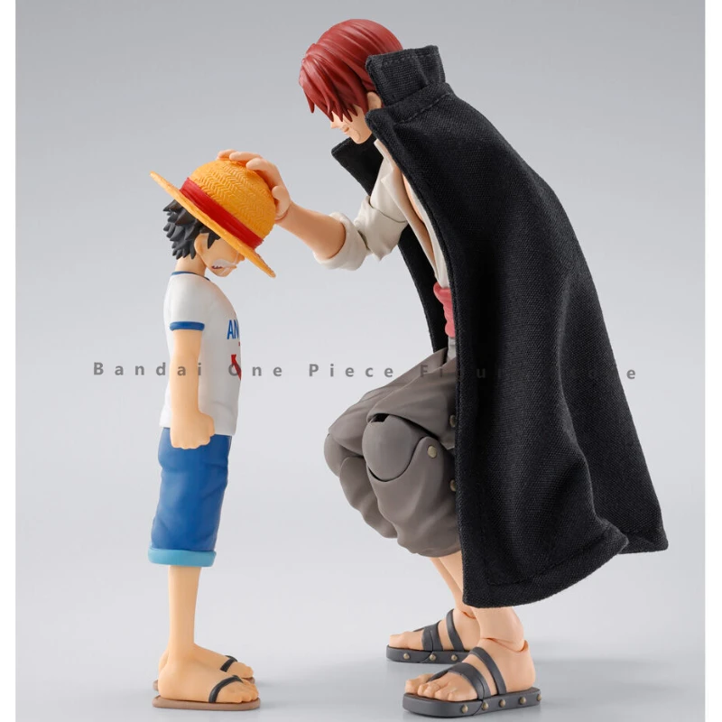 Pre-Sale Original Bandai One Piece SHF Shanks Luffy Action Figures Animation Toys Gifts Model Genuine Collector Anime Hobby