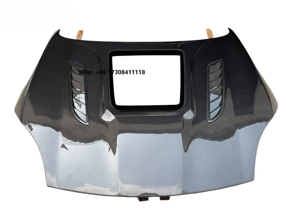 

Carbon Fiber Engine Hood with Transparent Center Section, Suitable for Upgrade and Replacement on F-type 2013-2020 Models