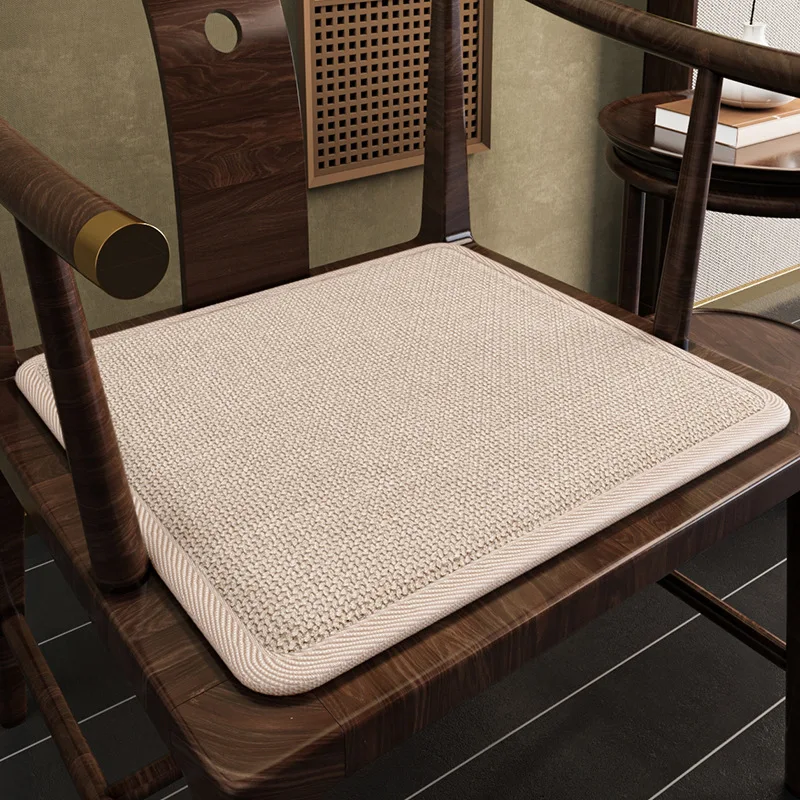 Summer Double-Sided Rattan Seat Cushion Non-Slip Thick Sponge Pad Wooden Chair Cushion