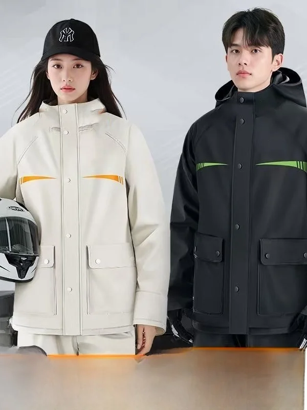 

Adult Motorcycle Riding Suit Raincoat And Pants Separate Full Body Waterproof for Heavy Rain Delivery Rider Clothing