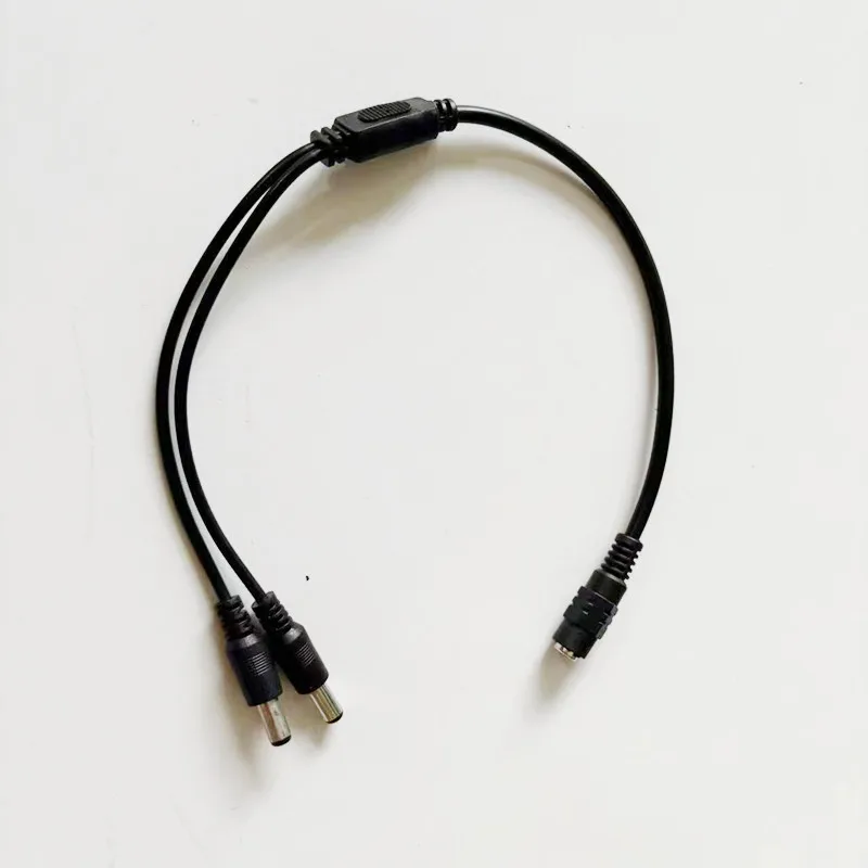 DC Power Splitter Cable 5V 12V Power Adapter Connector Cord 5.5mm 2.1mm 1 To 2/4/8 Way For LED Strip Lights CCTV Camera
