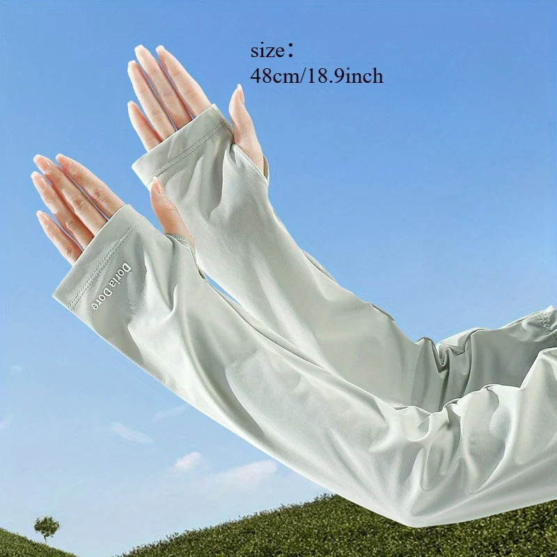 أكمام ثلجية عصرية للنساء للحماية من الشمس وأكمام فضفاضة من الحرير الصيفي وأكمام يد مقاومة للأشعة فوق البنفسجية للحماية من الشمس