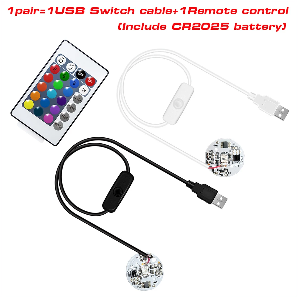 gradiente colorido led rgb luz board entrada de alimentacao usb gradiente colorido preto ou branco 1m switch cabo e controle remoto dc 5v par 01