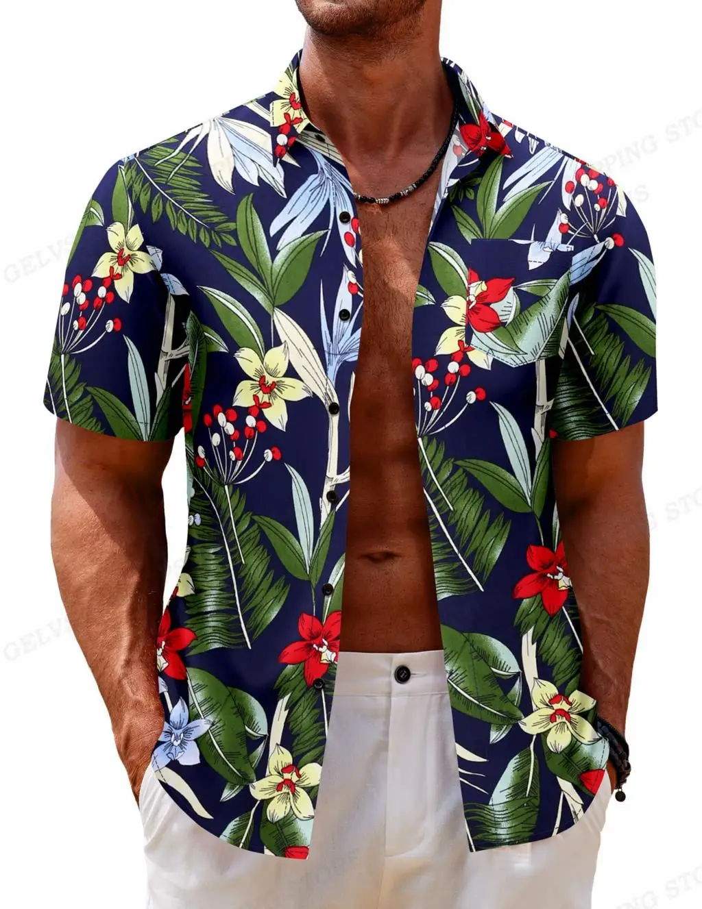 Floral Hawaiian Shirt Flower 3d Printed Shirts Men\'s Women\'s Beach Blouse Men\'s Vocation Lapel Shirts Cuba Camisa Clothes Male