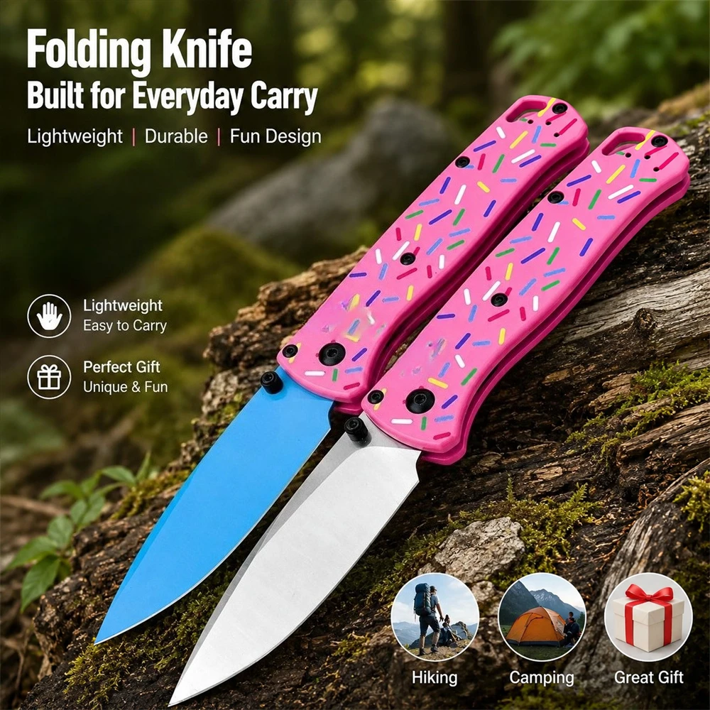 Image of Donut BM 535 Taschenklappmesser mit D2-Klinge und G10-Griff, Multifunktionales Outdoor-Messer für Dschungel, Camping, Jagd, Überleben und EDC-Werkzeug