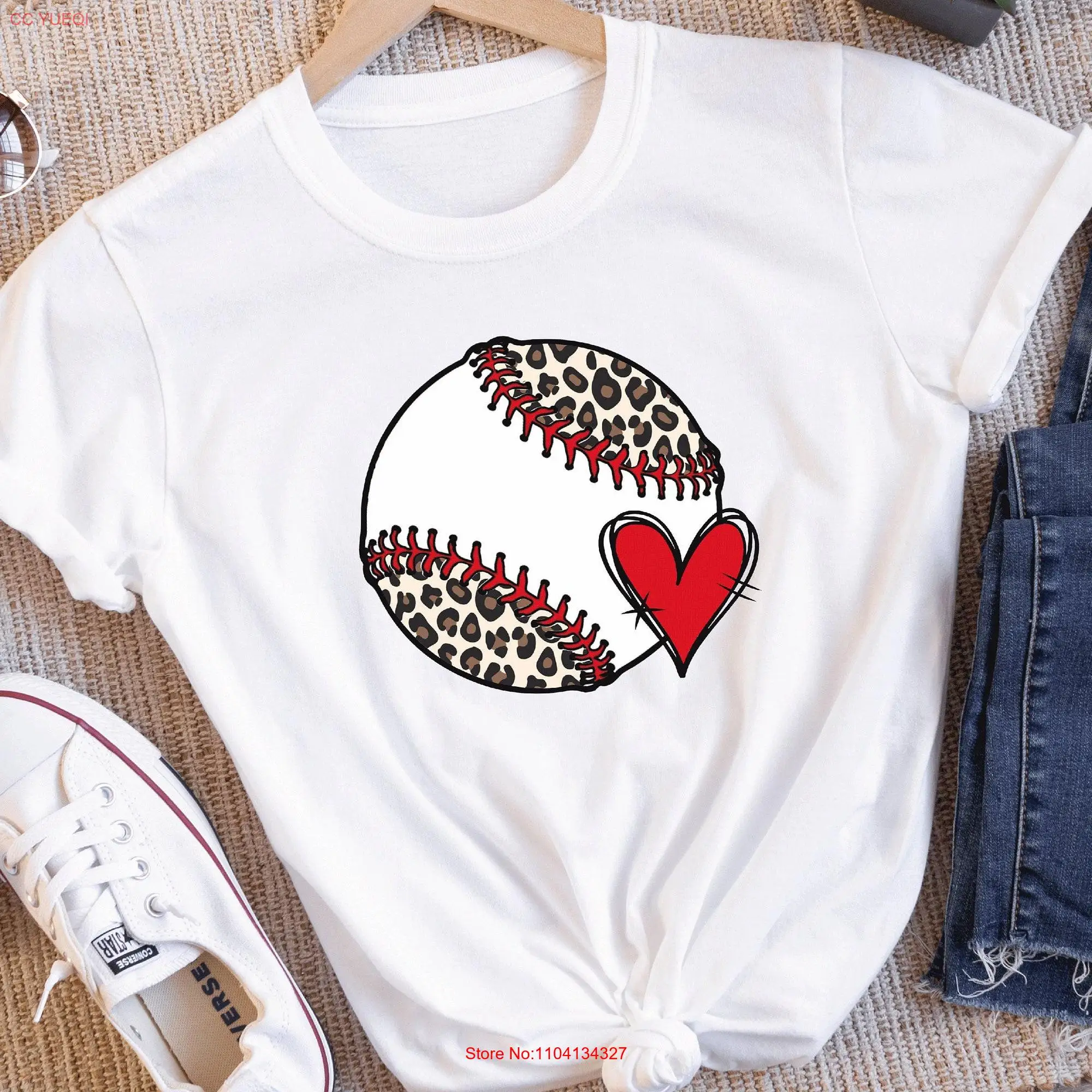 Baseball T Shirt Leopard Mom Women's Game Day Sports for Her Sunday Funday long or short sleeves