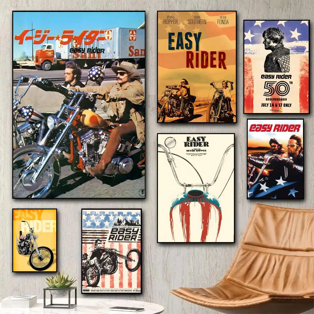 Easy Rider Poster Sticky Painting Prints Wall Art Waterproof Home Living Bed Room Bar Cafe Aesthetic Decor - view 5