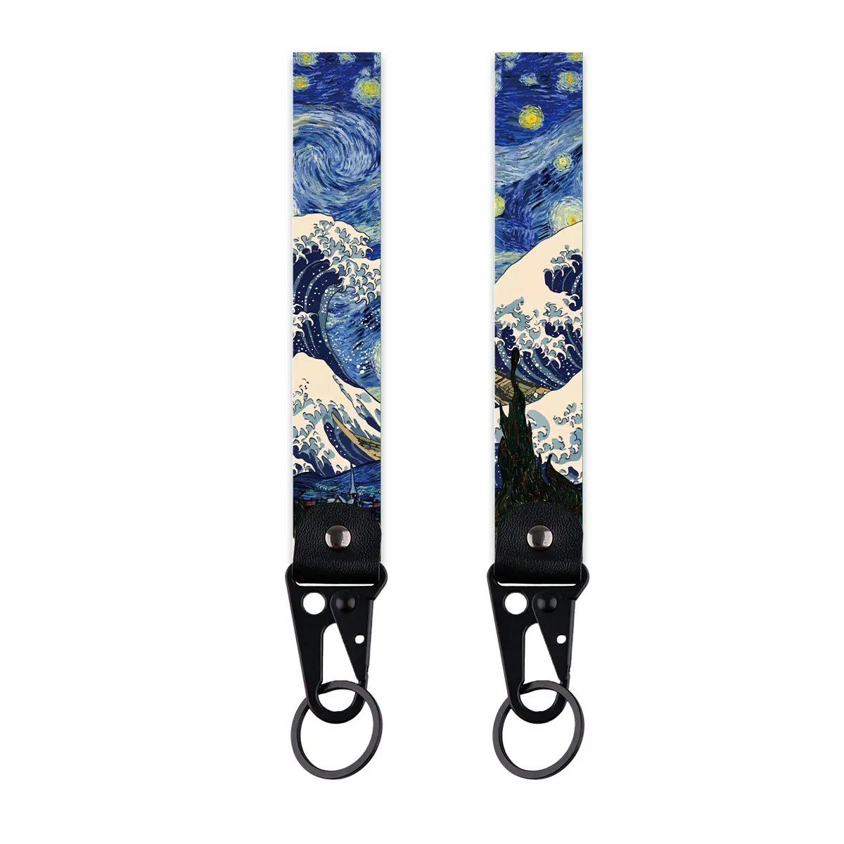 Starry Sky Sea Waves Keychain for Car Keys Keychains Women Anime Accessories Keyring Men Original Fashion Jewelry