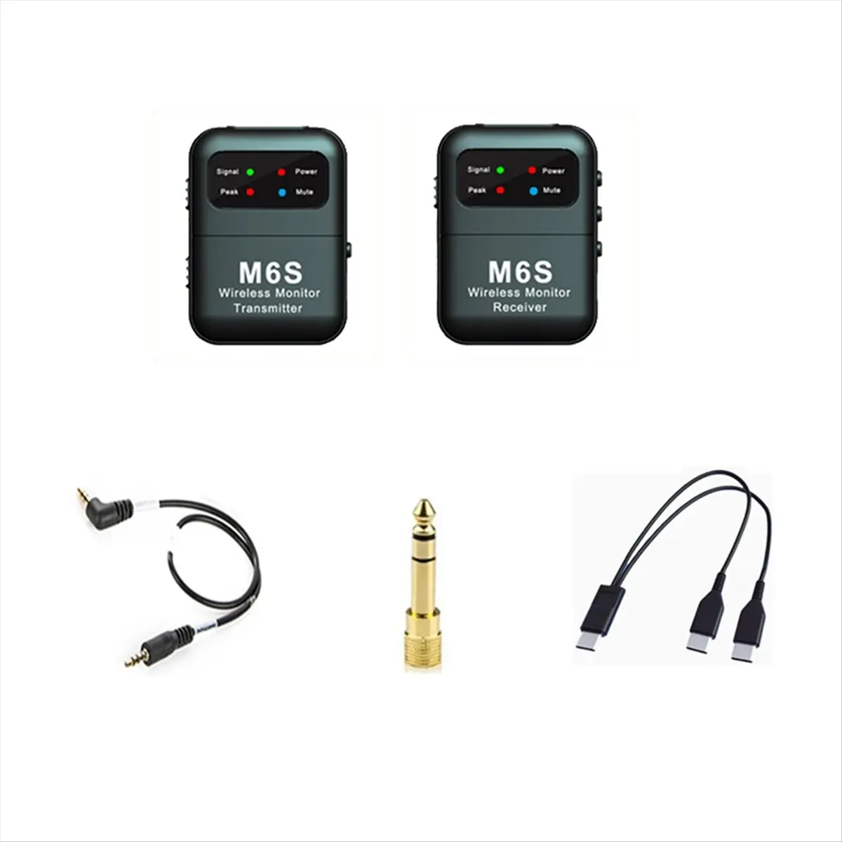 【lucky】 2.4G Wireless in Ear Monitor System Wireless IEM with Transmitter Receiver Automatic Pairing Professional in Ear Monitor