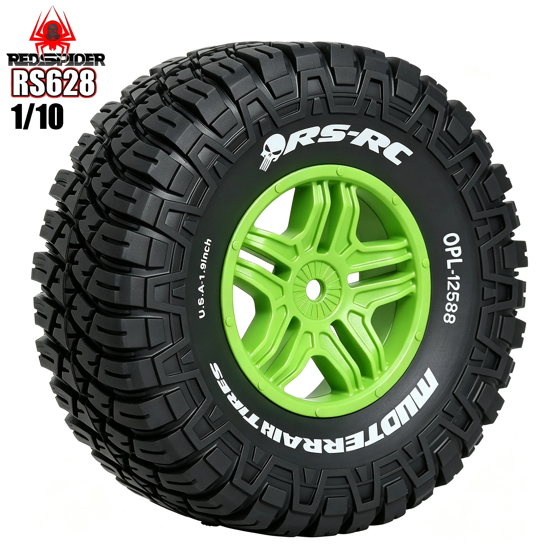 1/10 RC Short Course Truck Plastic Wheels 12mm Hex and Tires OD 4.73