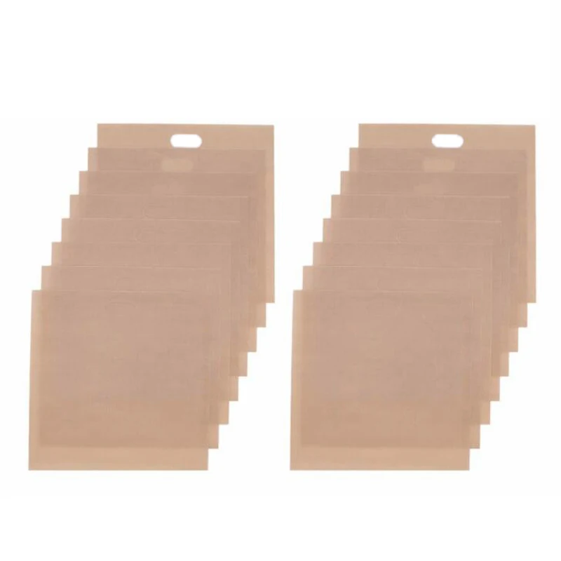 12Pcs Reusable Toaster Bag Non-Stick Bread Baking Bag Sandwich Bags Toast Microwave Heating Pastry Tools 17X19cm