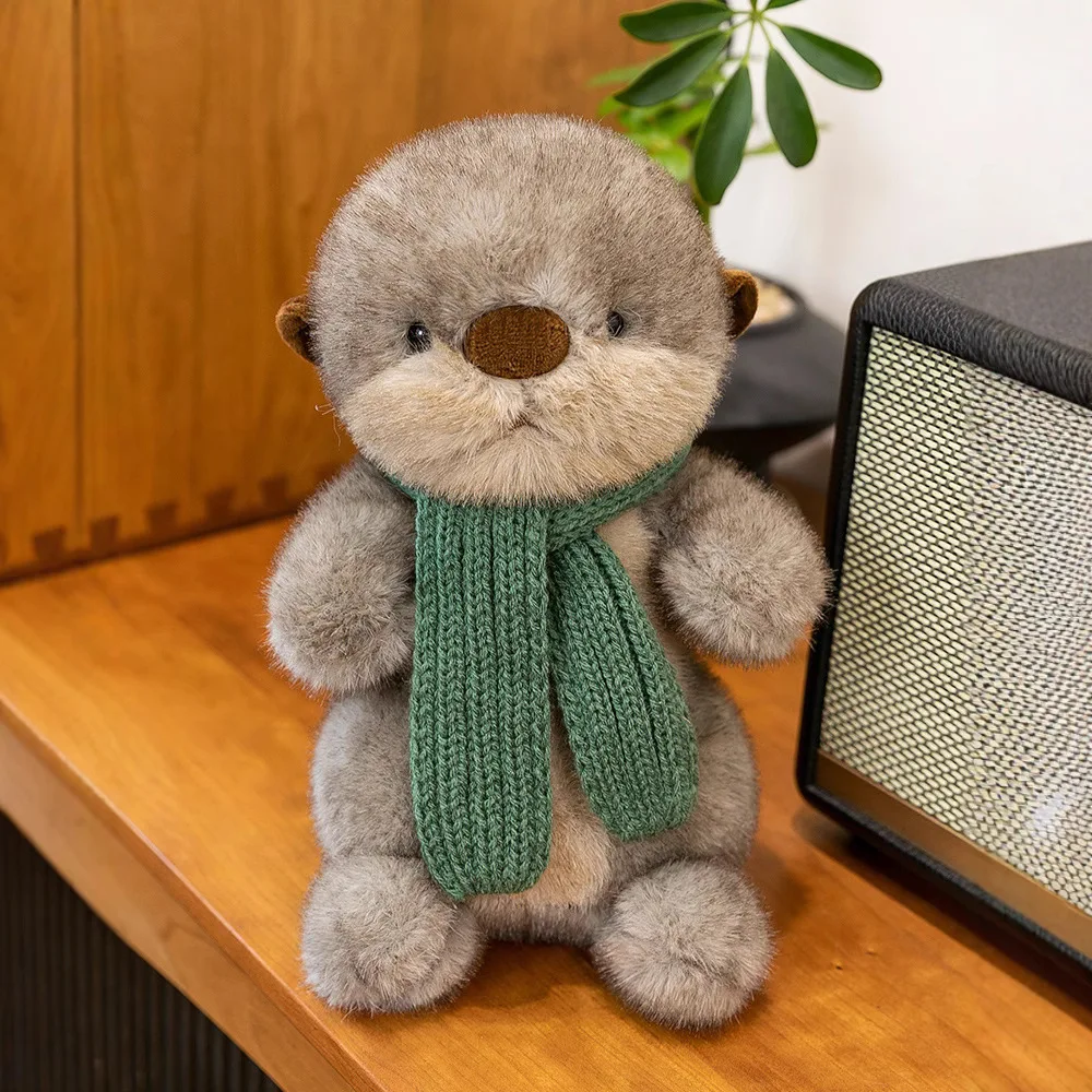 Kawaii Otter knuffel gevulde pop zacht knuffelig verjaardagscadeau voor kinderen meisjes Plushie kussen schattige gevulde pop