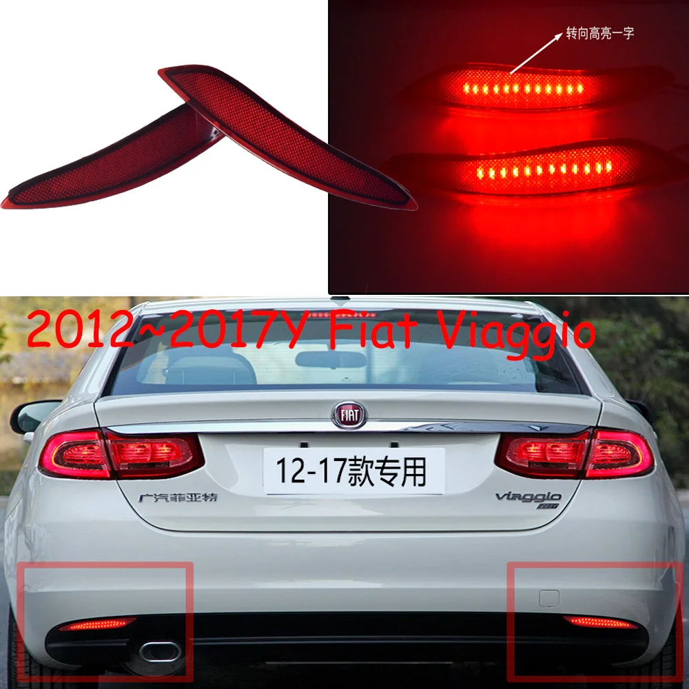 

1pcs car accessories bumper tail light for Fiat Viaggio Taillight Reflector 2012~2017y Taillamp for Fiat Viaggio fog lamp