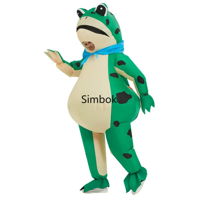 Frog Inflatable Costume Funny Animal Modeling Halloween Role-playing Decorations for Kids Adult Men Women