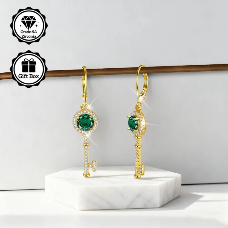 

LAMVOICE Jewelry for women, S925 sterling silver zirconia earrings, Christmas day gifts for her,j ewelry with gift box