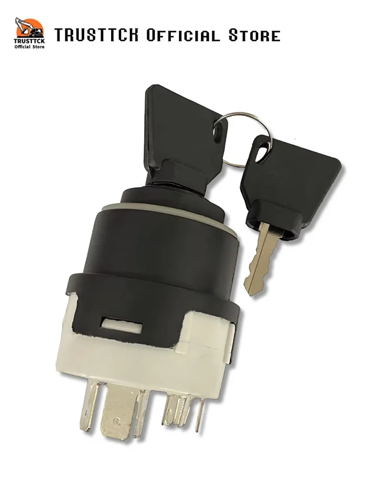 Interrupteur d'allumage avec 2 clés, 3 positions, 9 broches, pour JCB 3CX 4CX, 701/80184