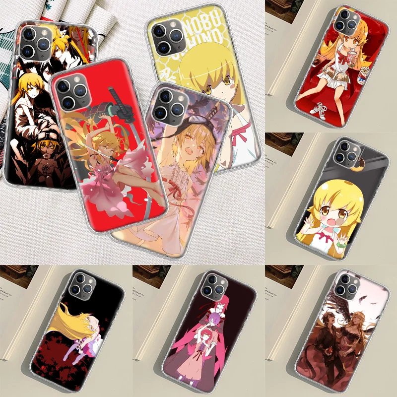 Monogatari Series Phone Case For Apple Iphone 15 14 13 16 Pro Max Cover 11 12 Mini Fundas X XS Max XR 8 7 Plus Capa Shell Coque