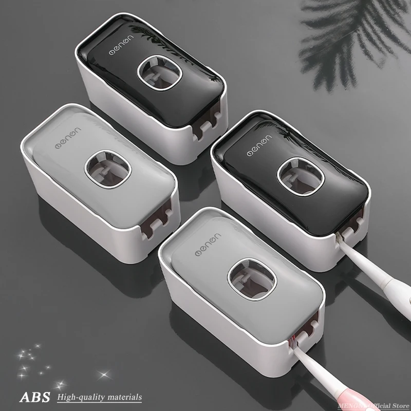 Picture 3: Automatic Toothpaste Dispenser Squeezer With Toothbrush Holder Wall Mounted Bathroom Accessories Sets