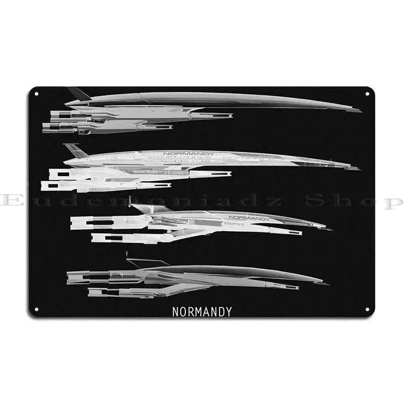 Normandy Metal Sign Club Personalized Iron Vintage Custom Tin Sign Poster