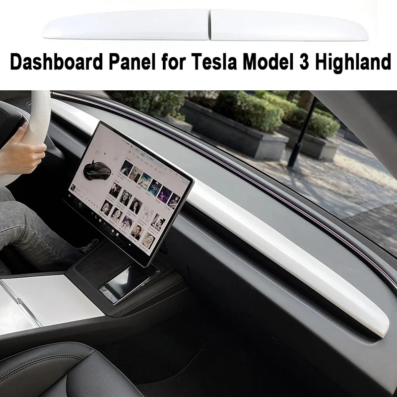 

Dashboard Panel for Tesla Model 3 Highland Air Vents White Interior Decorative Shell Cover Sticker Trim Carbon Car Modifications