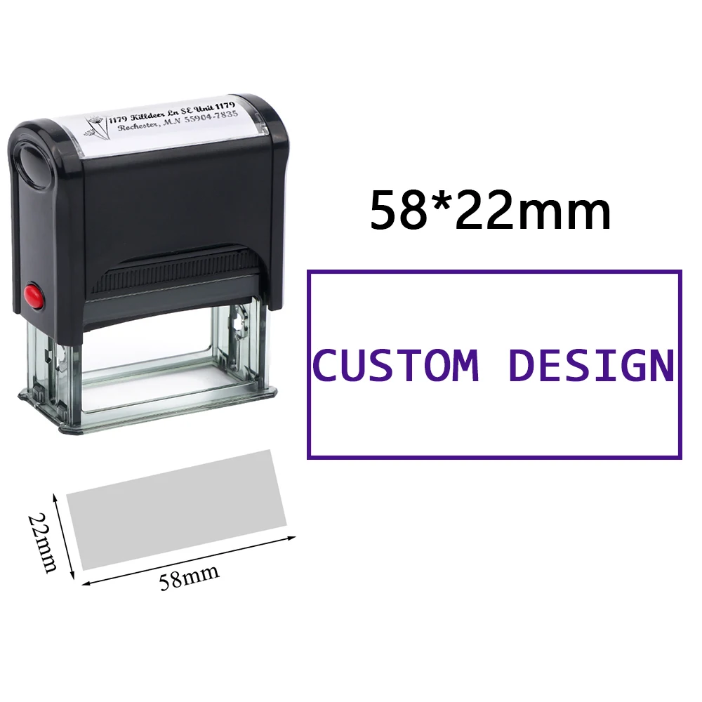 Aangepaste zelfinktende stempel DIY rubberen stempelset Aangepast LOGO Gepersonaliseerde zelfinktende bedrijfsadres naam nummer briefdruk