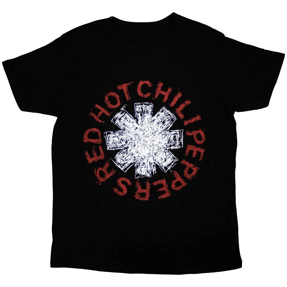 Red Hot Chili Peppers Scribble Asterisk Band T-Shirt 100% Co