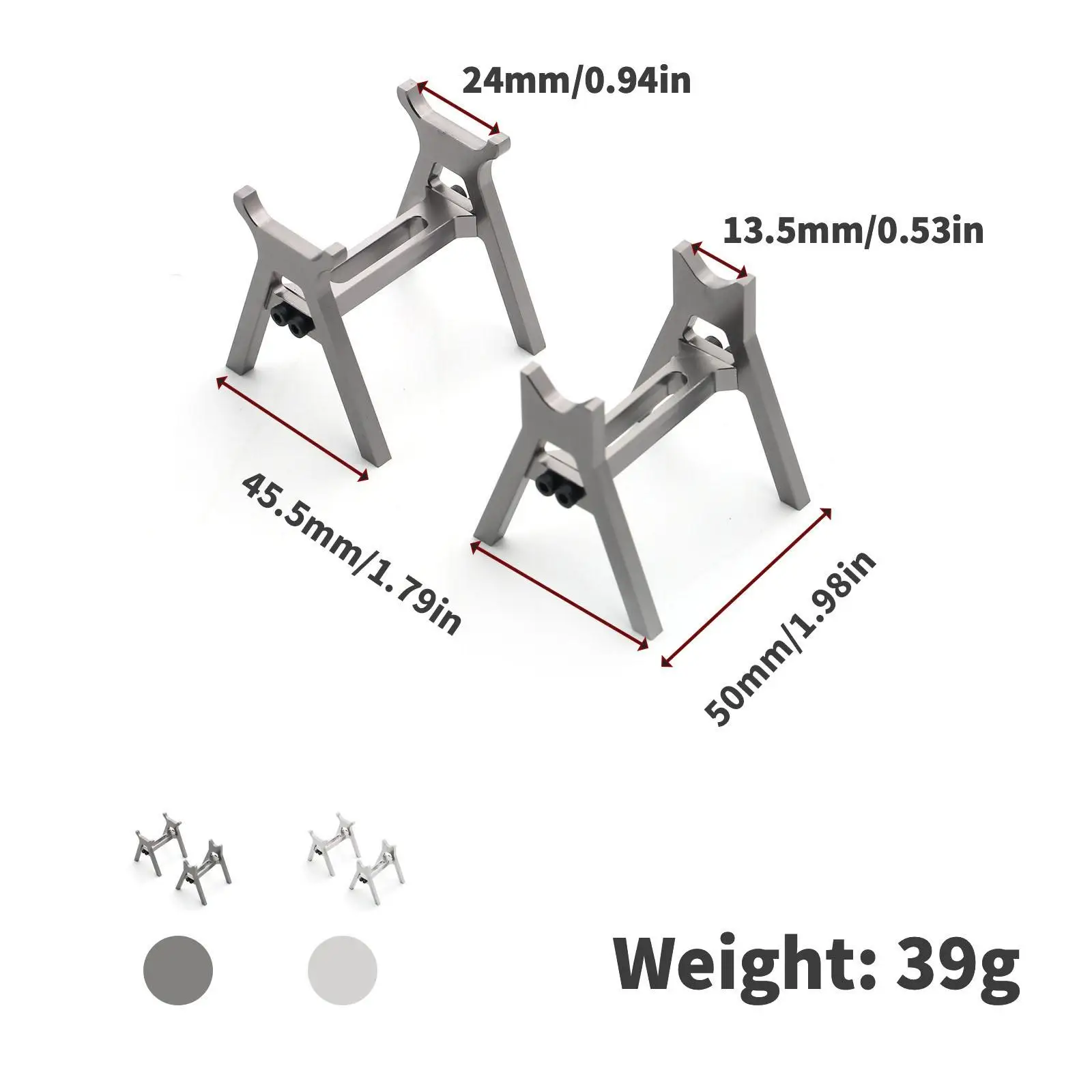 2 Pieces RC Car Repair Workstation Multifunctional Jack Stand Maintenance Display Platform for 1/18 1/24 Hobby Model Supplies