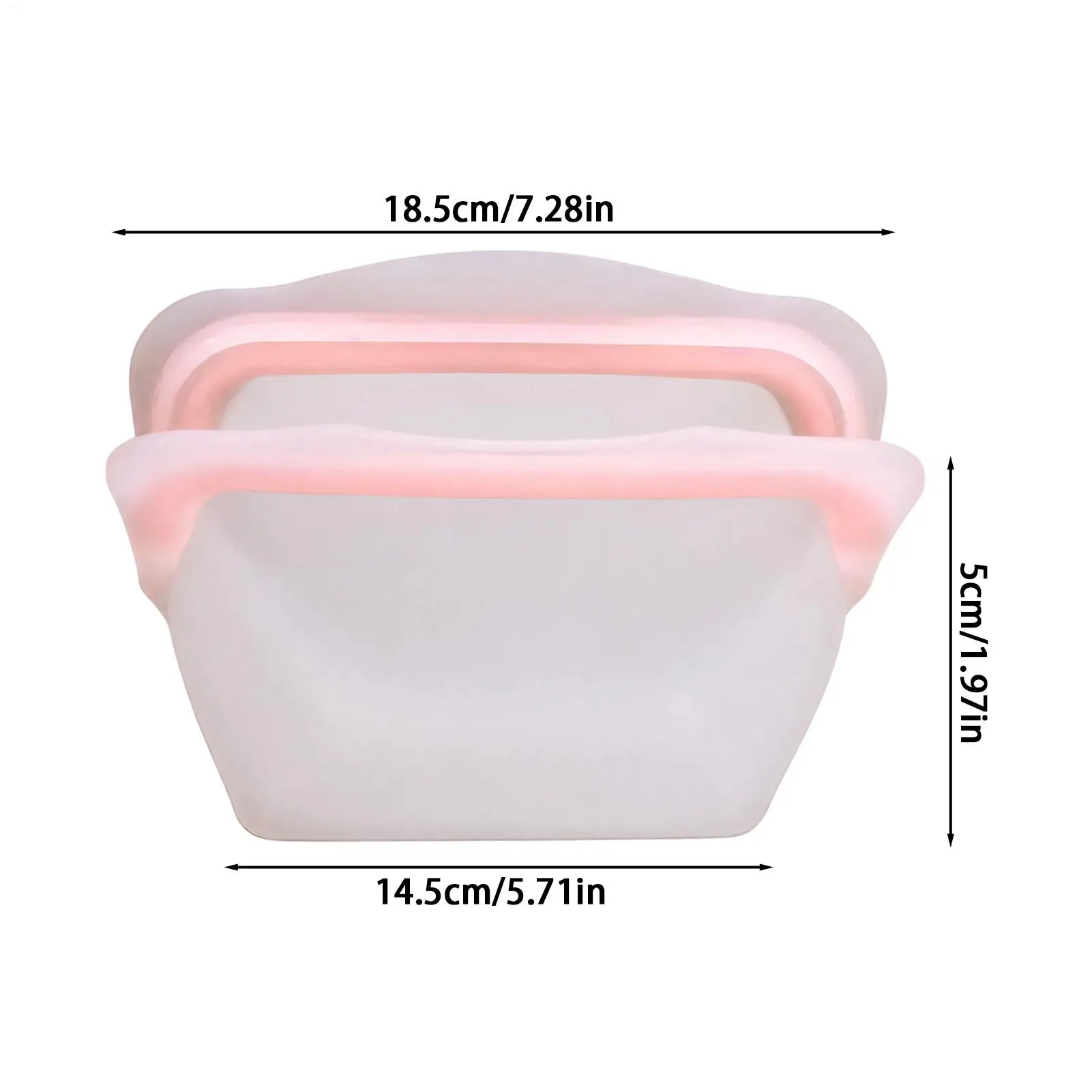 Reusable Sandwich Bags Silicone Leakproof Stand Up Pouch Reusable Snack Bags For Meal Prep Lunch Snack Travel Camping Office