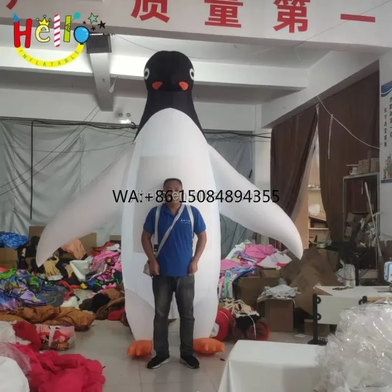 Huge Penguin Walking Pop up Parade Inflatable for Costumes